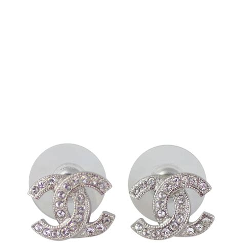 chanel diamond stud earrings|chanel cc earrings price list.